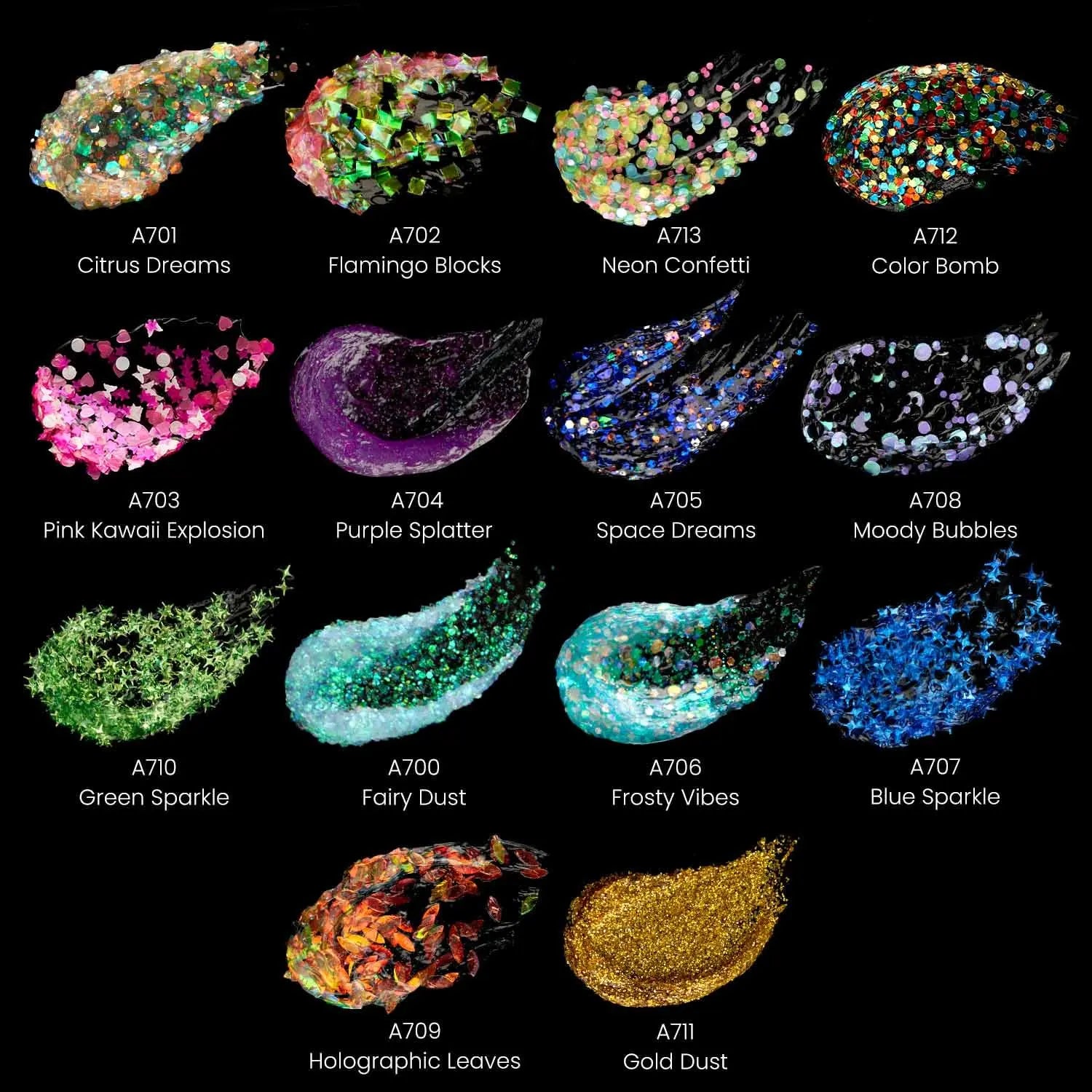 ARTEZA Glitter Acrylic Paint Set of 14 - 60ml Arteza